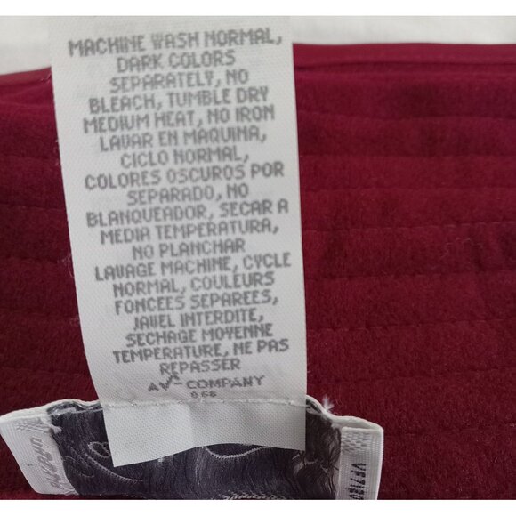 Vanity Fair Petites Burgundy Long Sleeve Button-Down Nightgown Robe Vintage PM - Picture 3 of 9